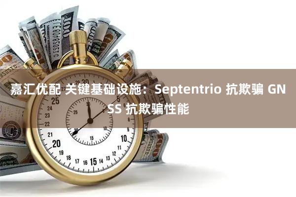 嘉汇优配 关键基础设施：Septentrio 抗欺骗 GNSS 抗欺骗性能